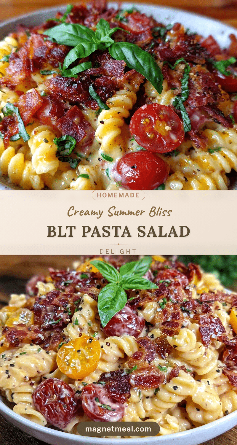 Creamy Summer BLT Pasta Salad recipe