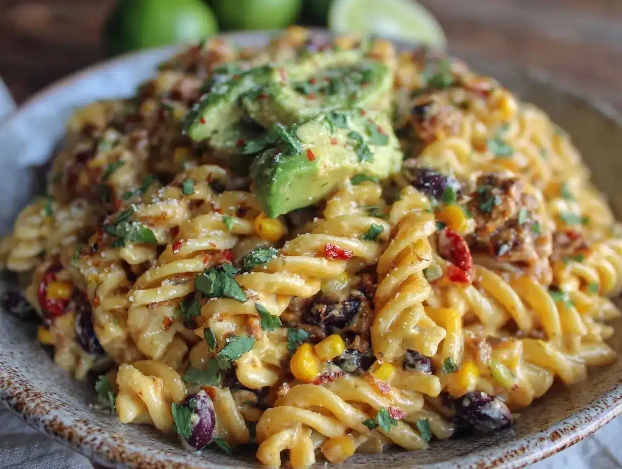 creamy taco pasta salad preparation steps