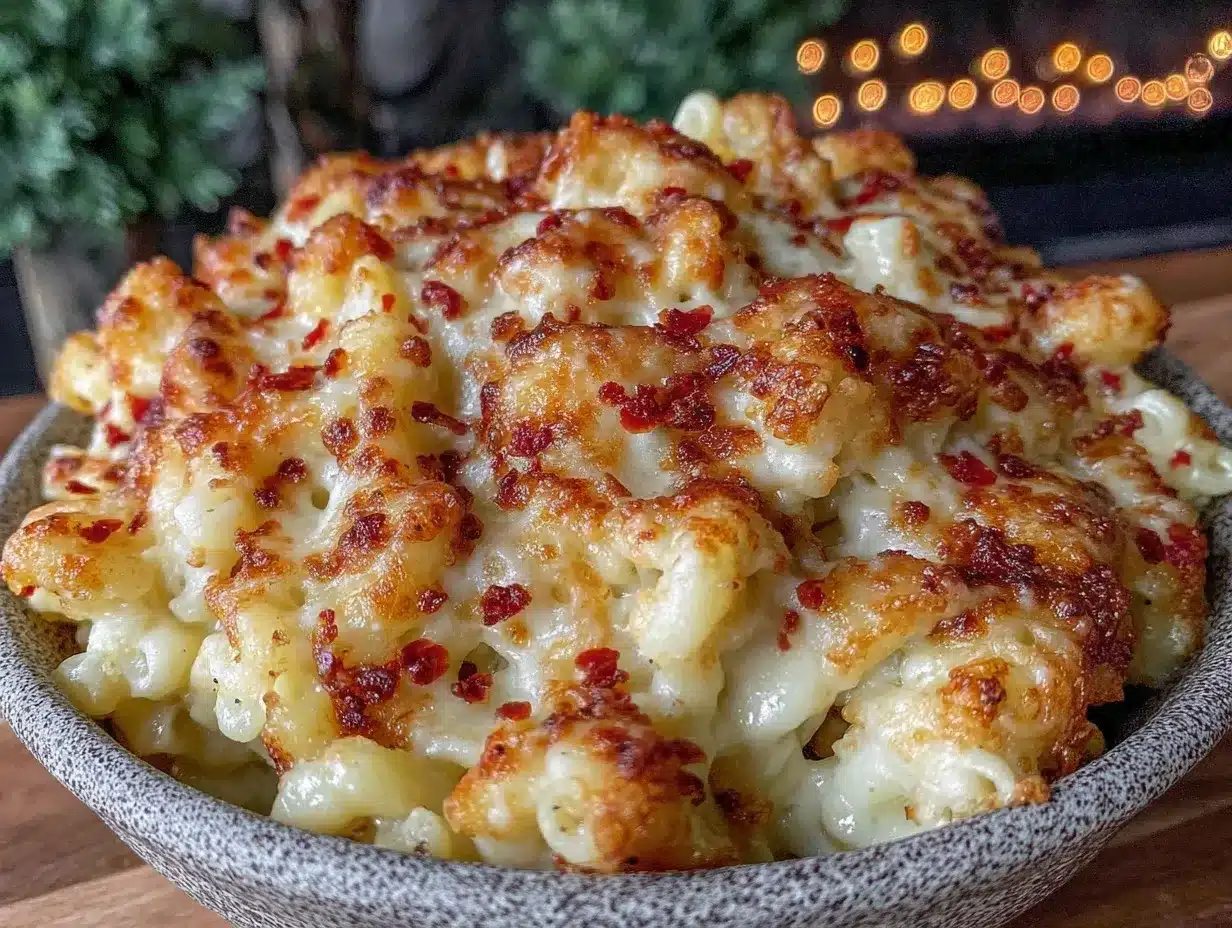 creamy three-cheese mac and cheese preparation steps