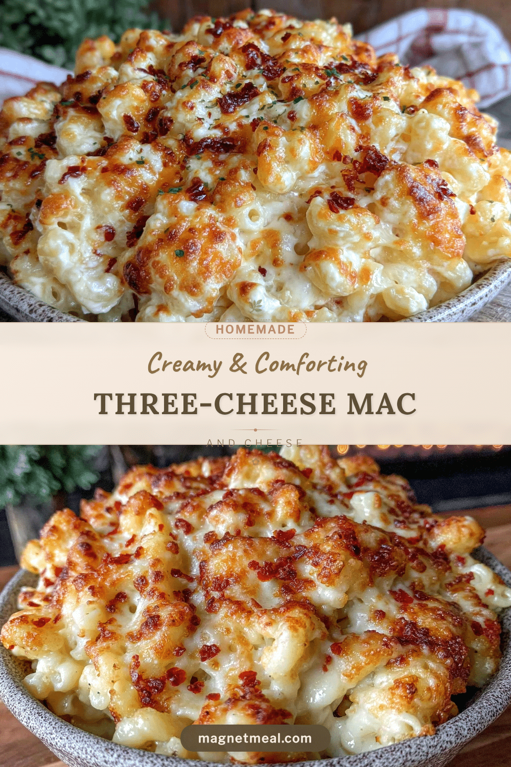 creamy three-cheese mac and cheese recipe