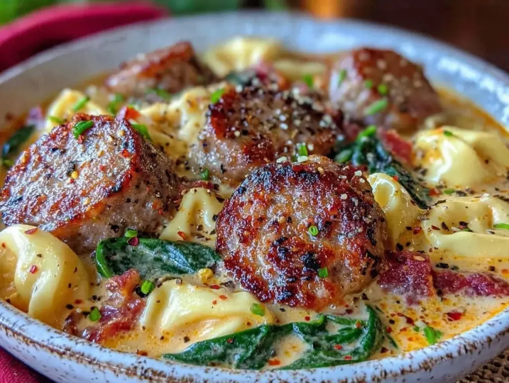 creamy tortellini soup - featured image