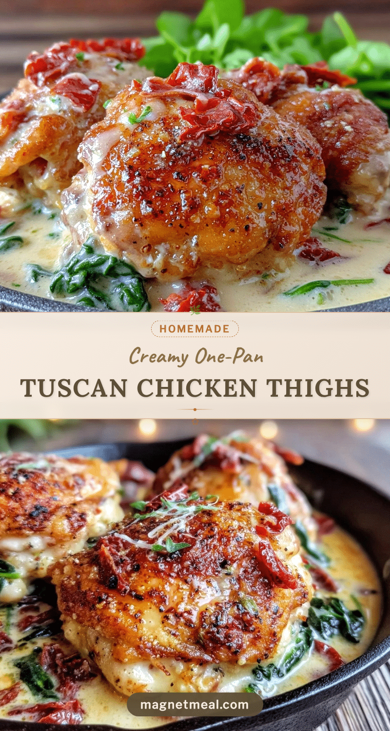 creamy tuscan chicken thighs recipe