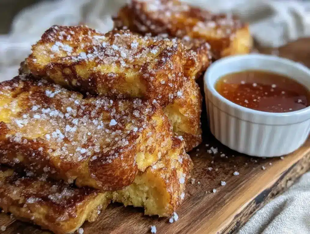 crispy air fryer french toast sticks - featured image