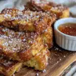 crispy air fryer french toast sticks - featured image