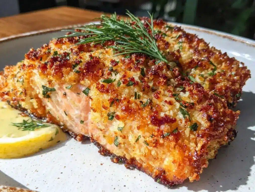 crispy air fryer salmon - featured image