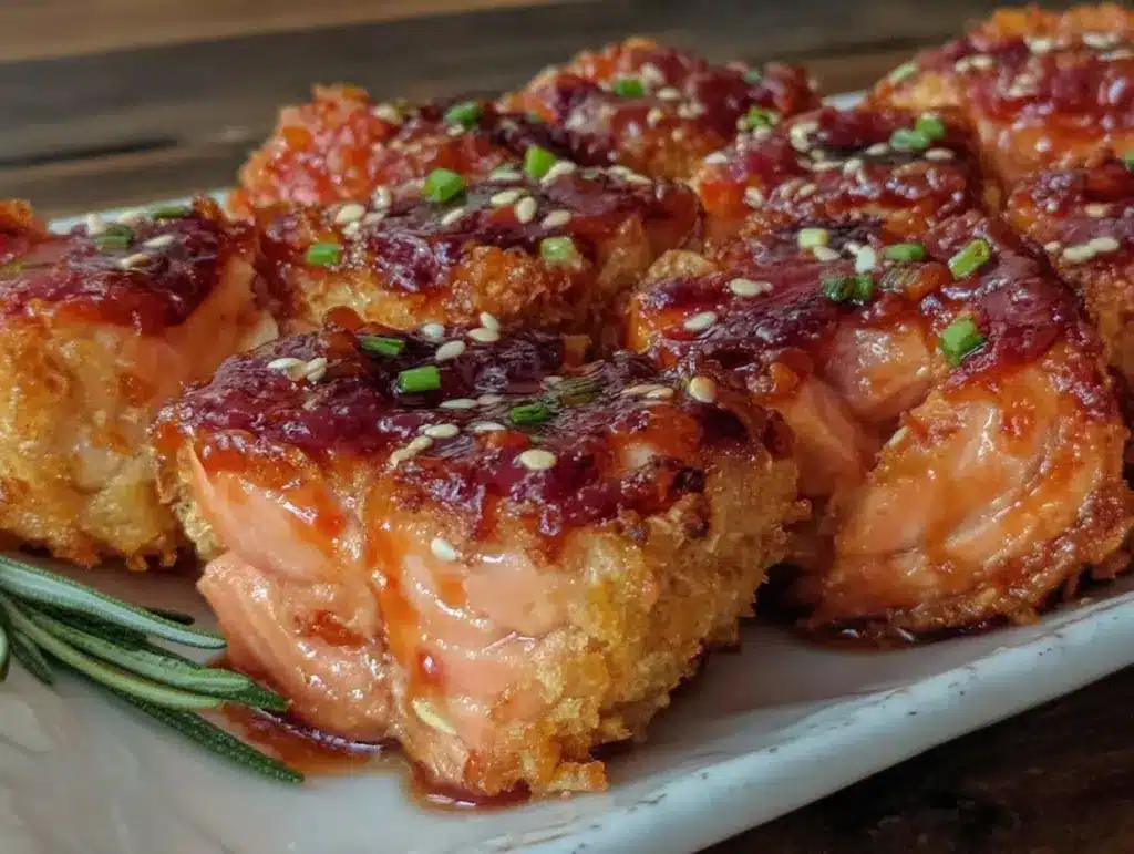 crispy air fryer salmon bites - featured image