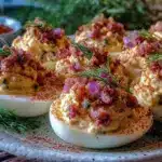 crispy bacon deviled eggs - featured image