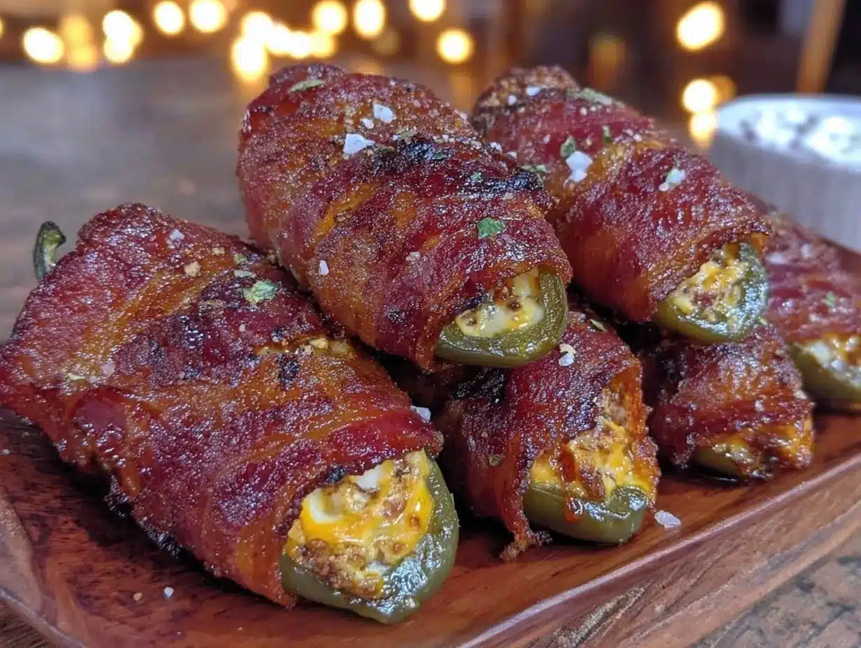 crispy bbq bacon-wrapped stuffed jalapeños preparation steps