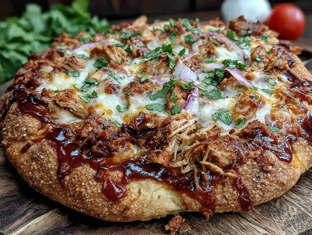 crispy bbq chicken pizza preparation steps