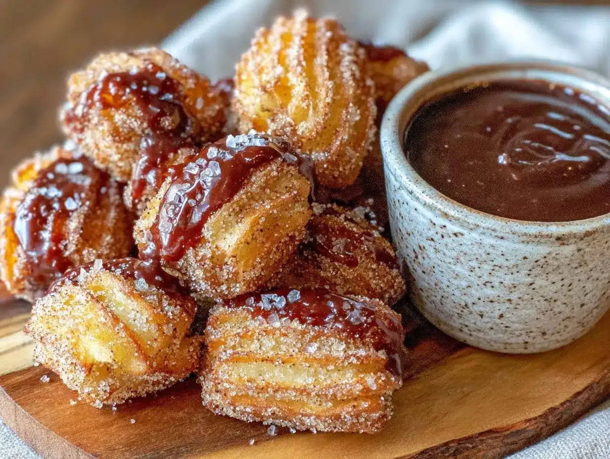 crispy brown butter churro bites preparation steps