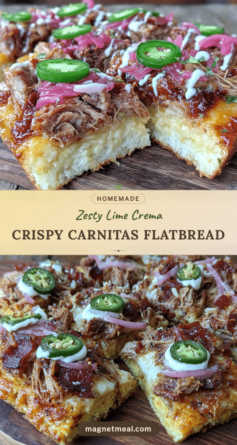 crispy carnitas flatbread recipe