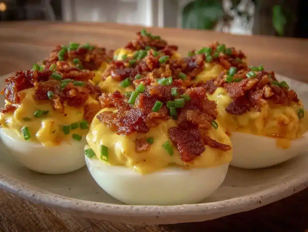 crispy deviled eggs recipe - featured image