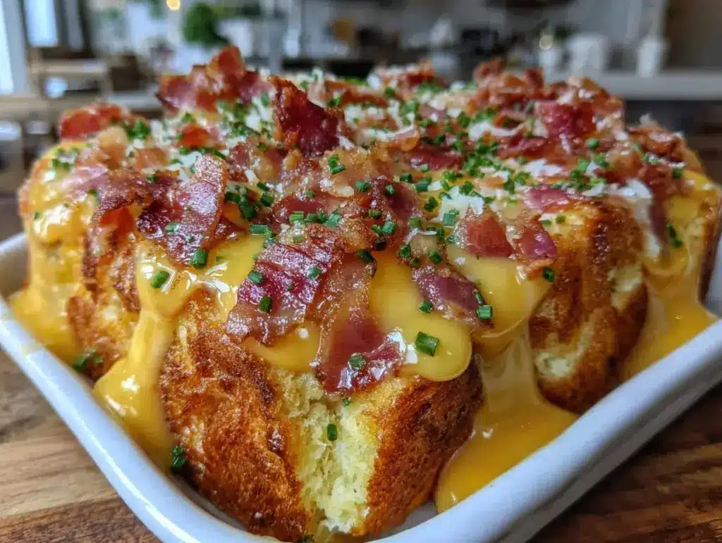 crispy eggs benedict casserole - featured image