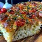 crispy garlic and herb focaccia - featured image