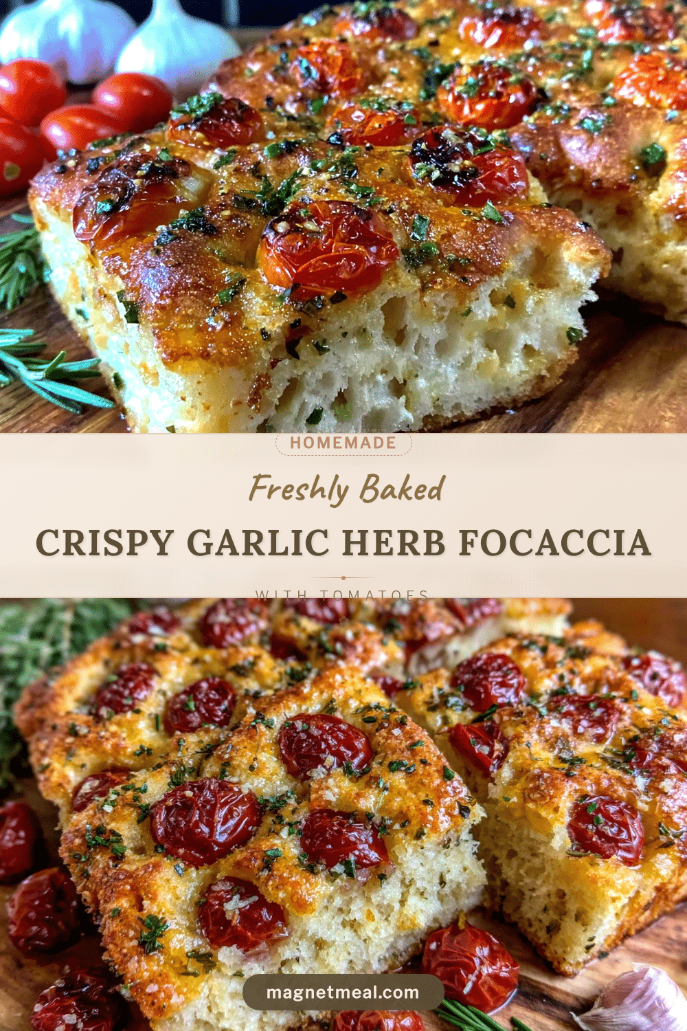 crispy garlic and herb focaccia recipe