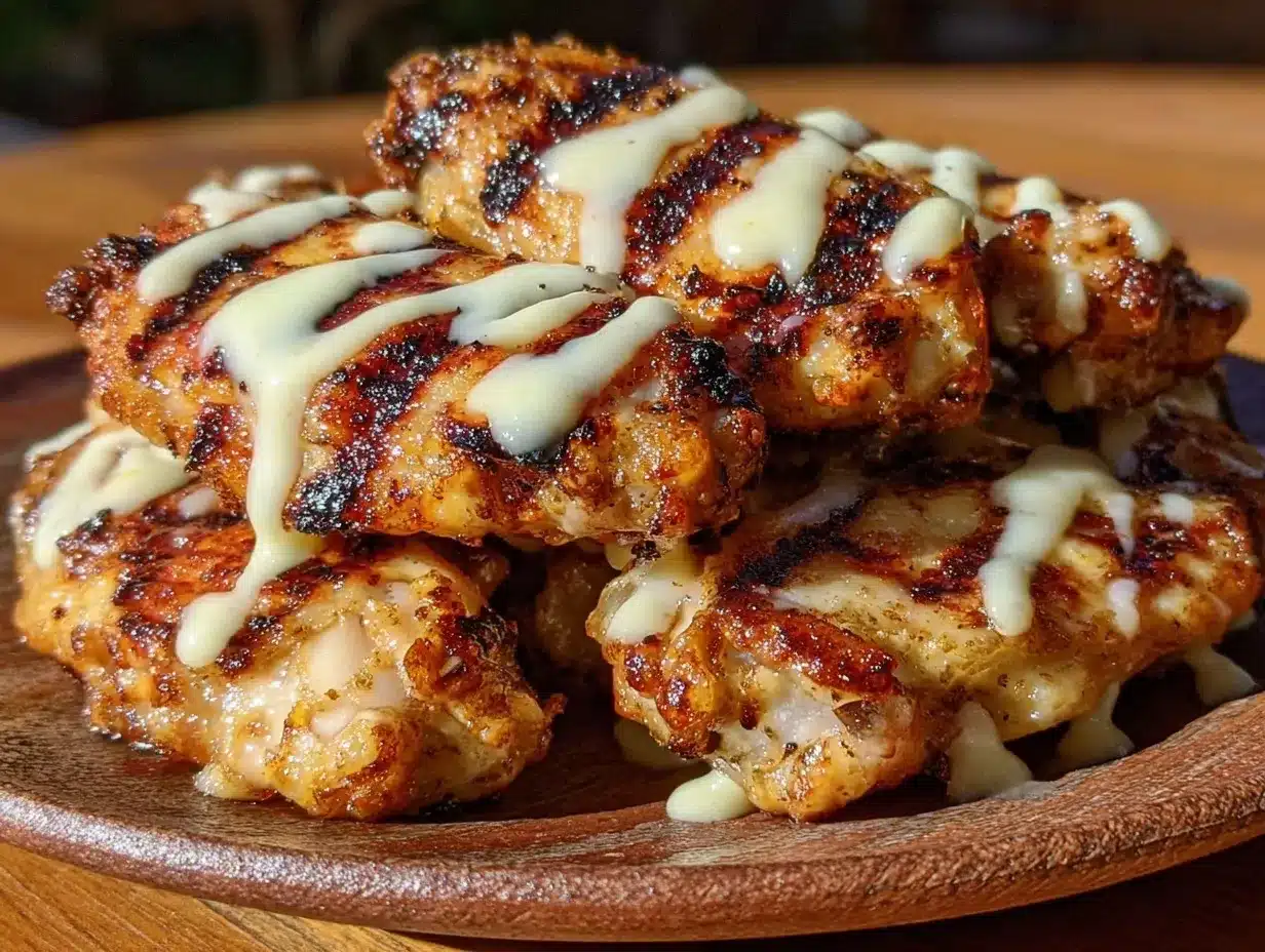 crispy grilled chicken wings alabama white bbq sauce preparation steps