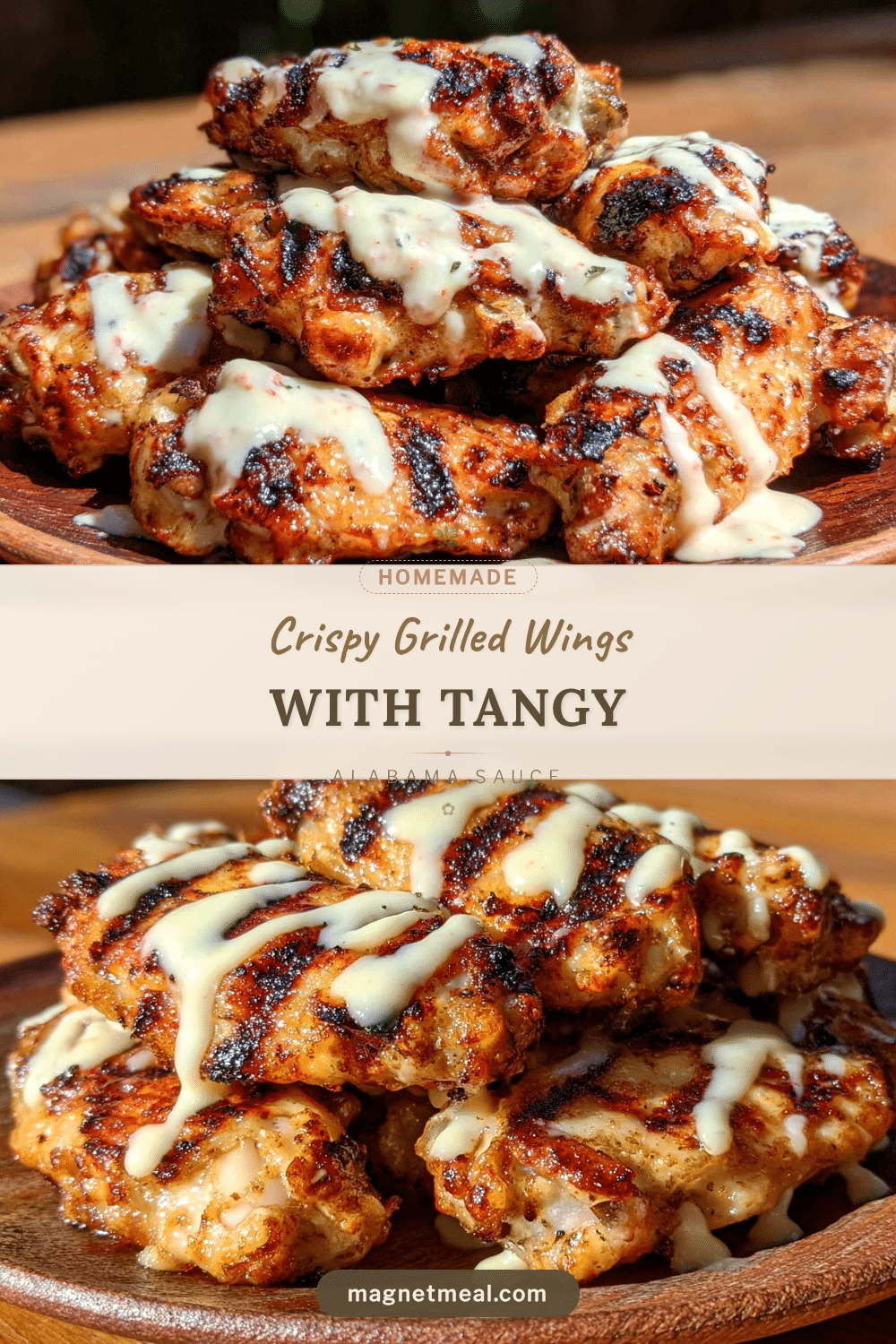 crispy grilled chicken wings alabama white bbq sauce recipe