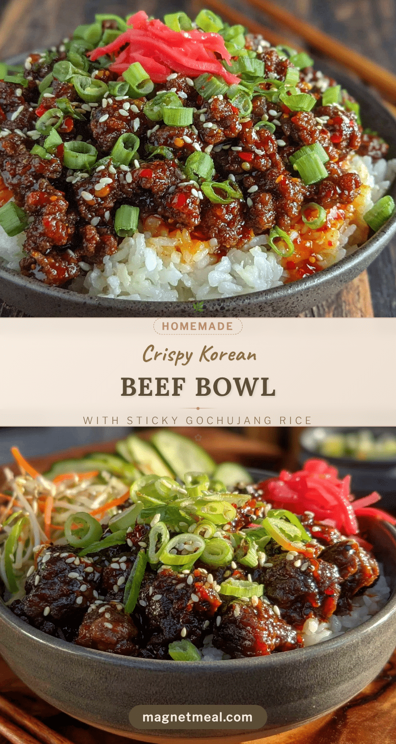 crispy korean ground beef bowl recipe