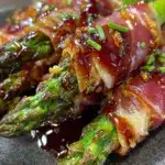 crispy prosciutto wrapped asparagus - featured image
