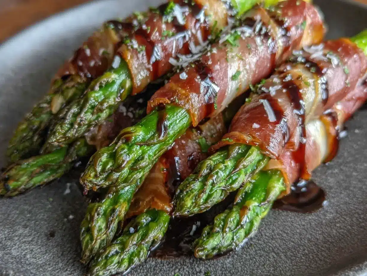 crispy prosciutto wrapped asparagus preparation steps