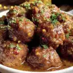 crockpot honey garlic meatballs - featured image