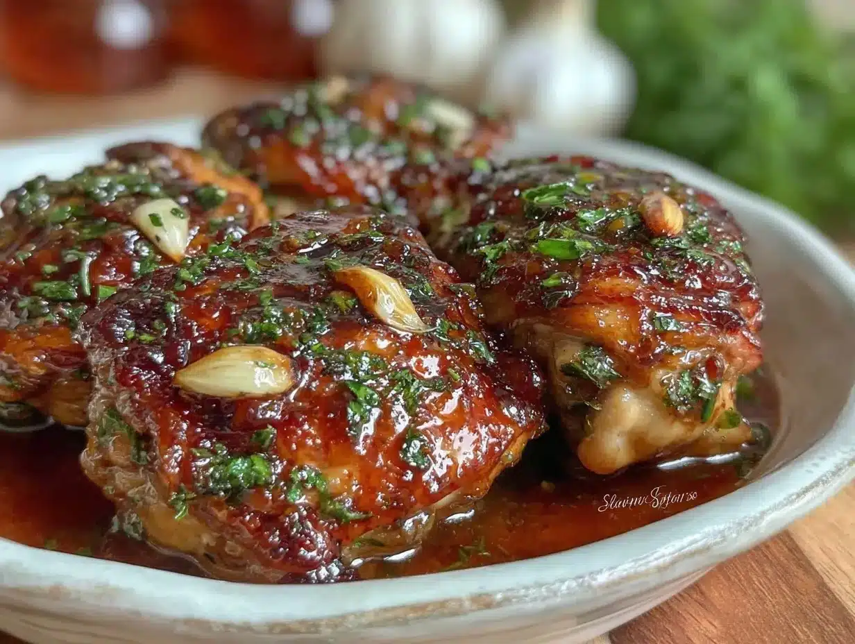 easy crockpot honey garlic chicken thighs preparation steps