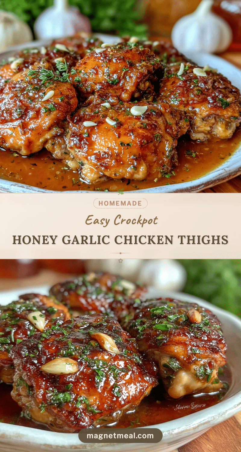 easy crockpot honey garlic chicken thighs recipe