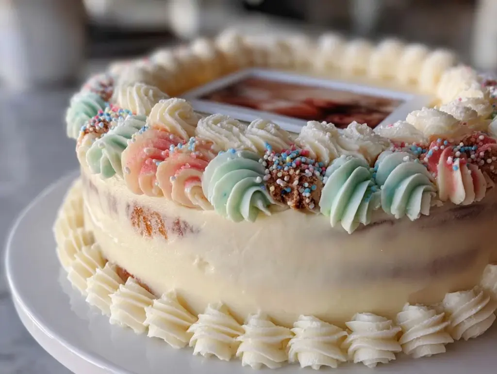 easy elegant one-tier graduation cake - featured image