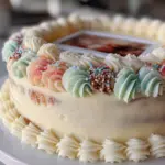 easy elegant one-tier graduation cake - featured image