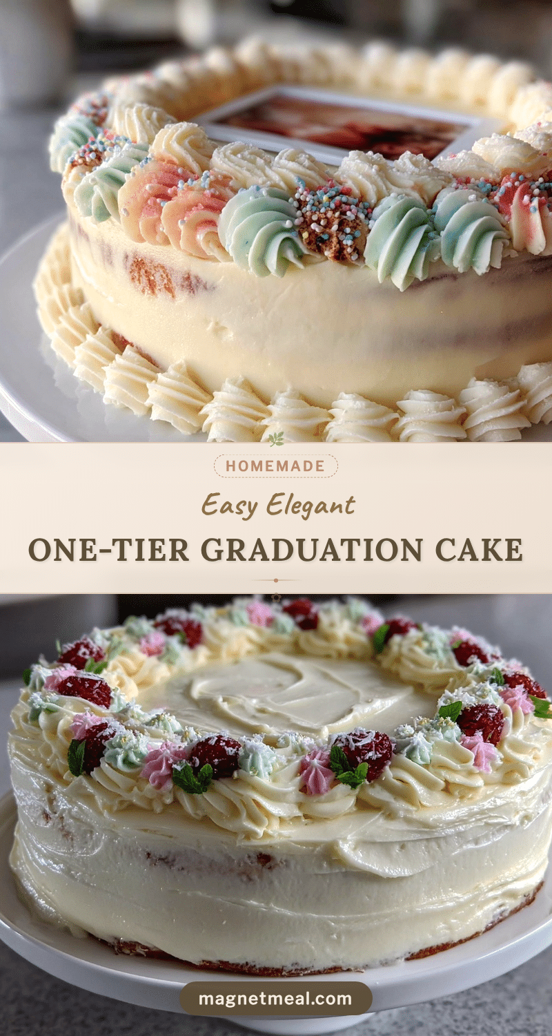 easy elegant one-tier graduation cake recipe
