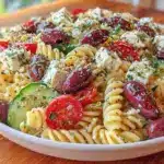 easy greek pasta salad - featured image