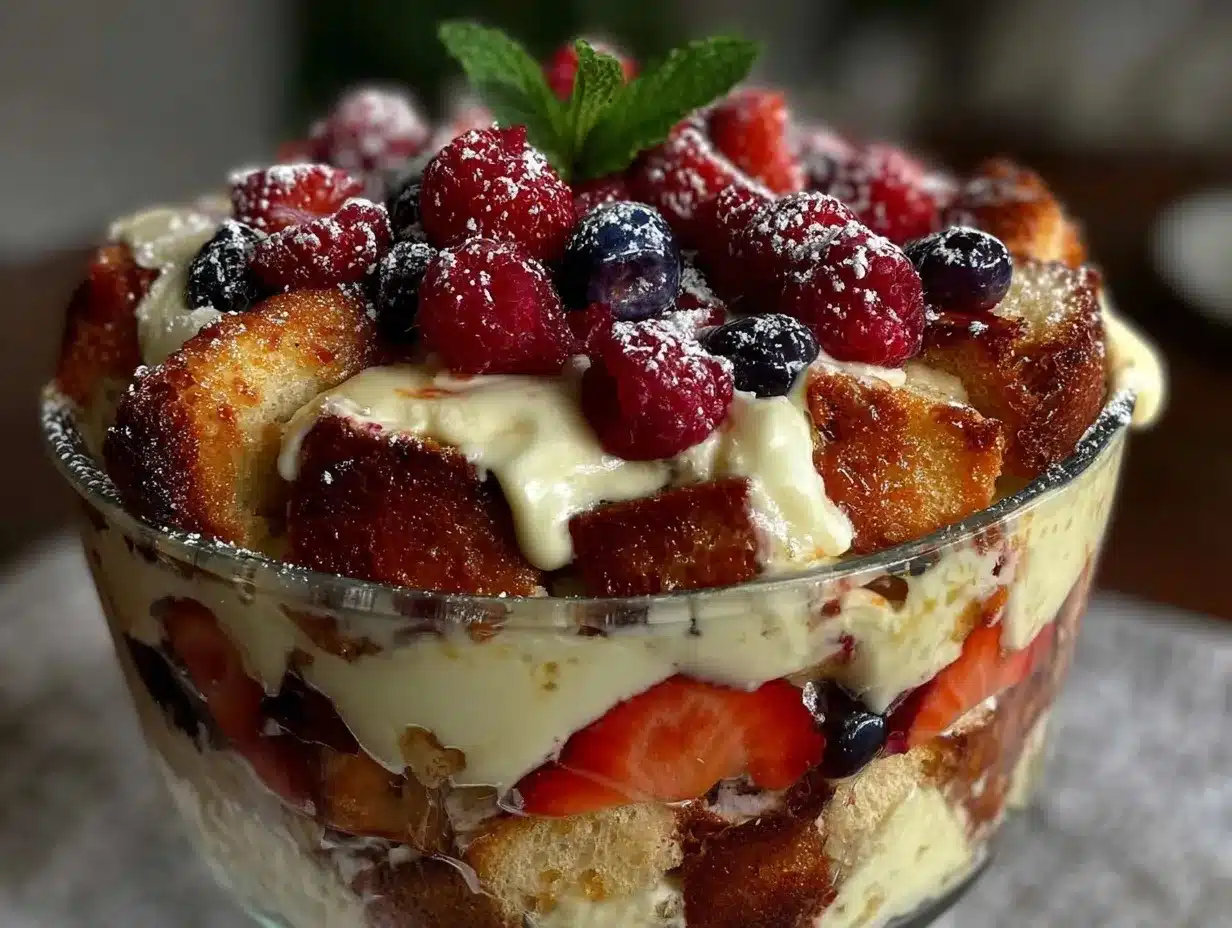 easy summer berry trifle preparation steps