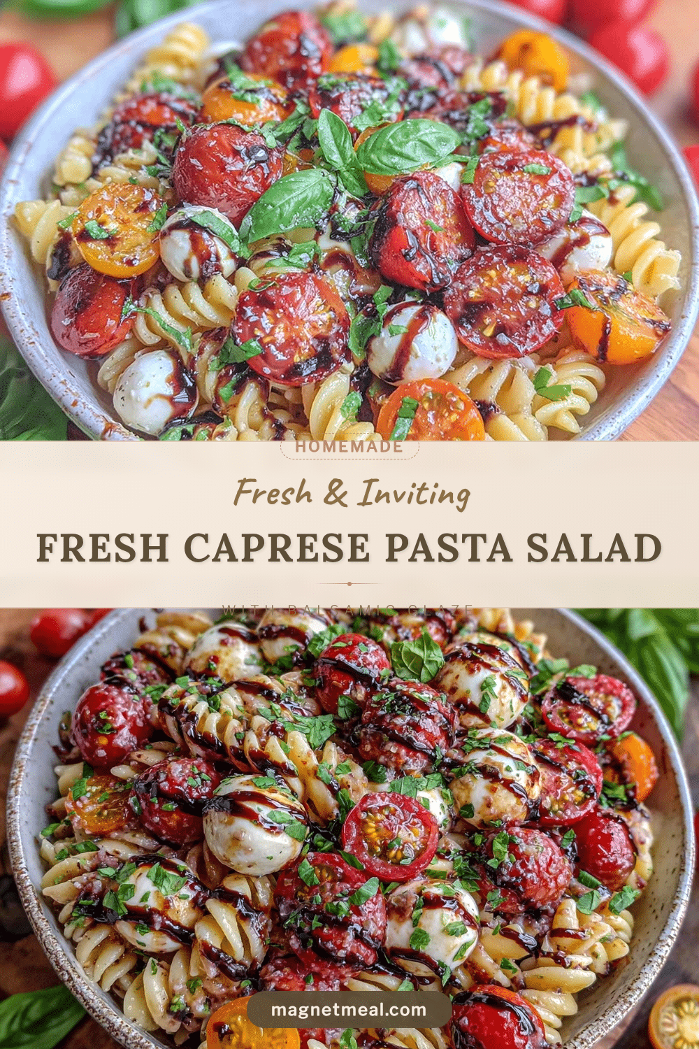 fresh Caprese pasta salad recipe