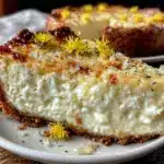 fresh dandelion and honey ricotta tart - featured image