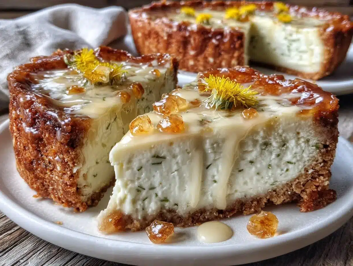 fresh dandelion and honey ricotta tart preparation steps