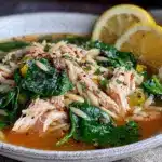 Fresh Greek Lemon Chicken and Orzo Soup - featured image