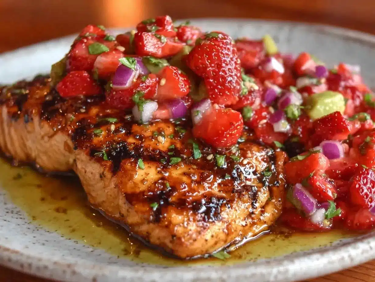 fresh grilled honey garlic salmon preparation steps
