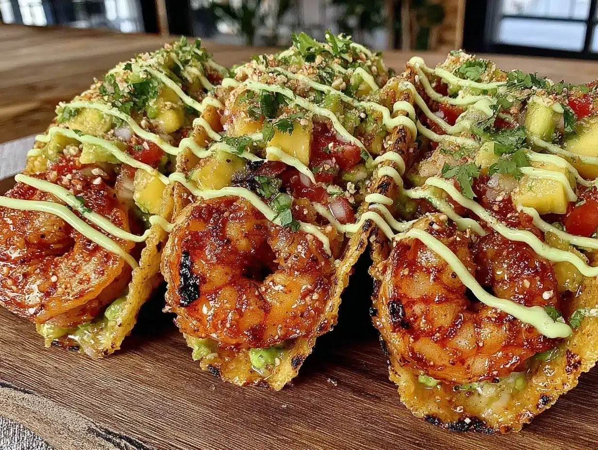 fresh grilled shrimp tacos preparation steps
