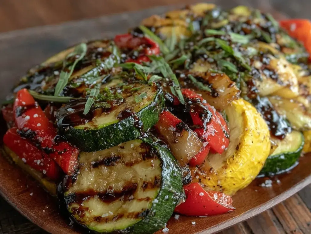 fresh grilled vegetable platter - featured image