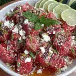 fresh grilled watermelon feta salad - featured image