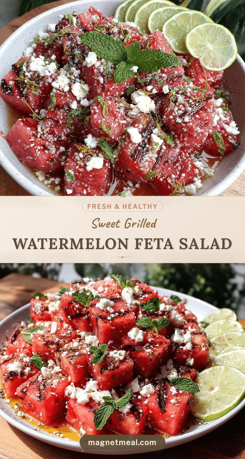 fresh grilled watermelon feta salad recipe