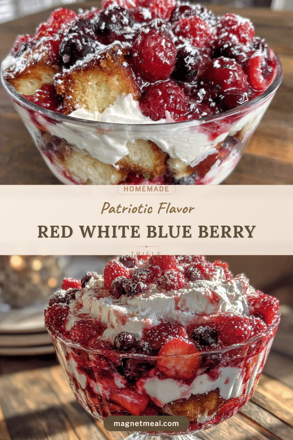 fresh red white and blue berry trifle recipe