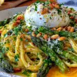 fresh spring asparagus lemon pasta - featured image