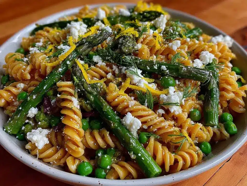 fresh spring pasta salad - featured image