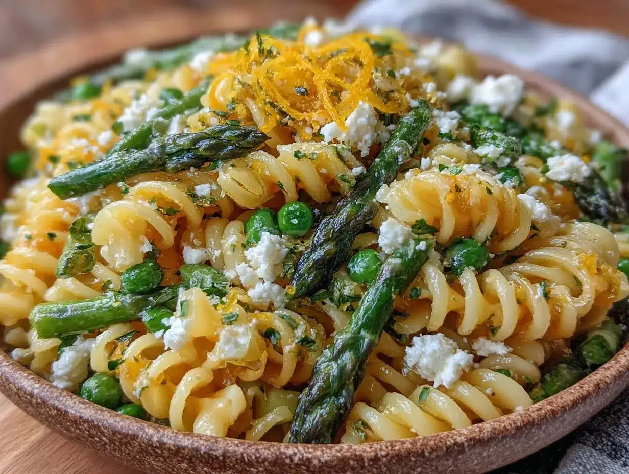 fresh spring pasta salad preparation steps