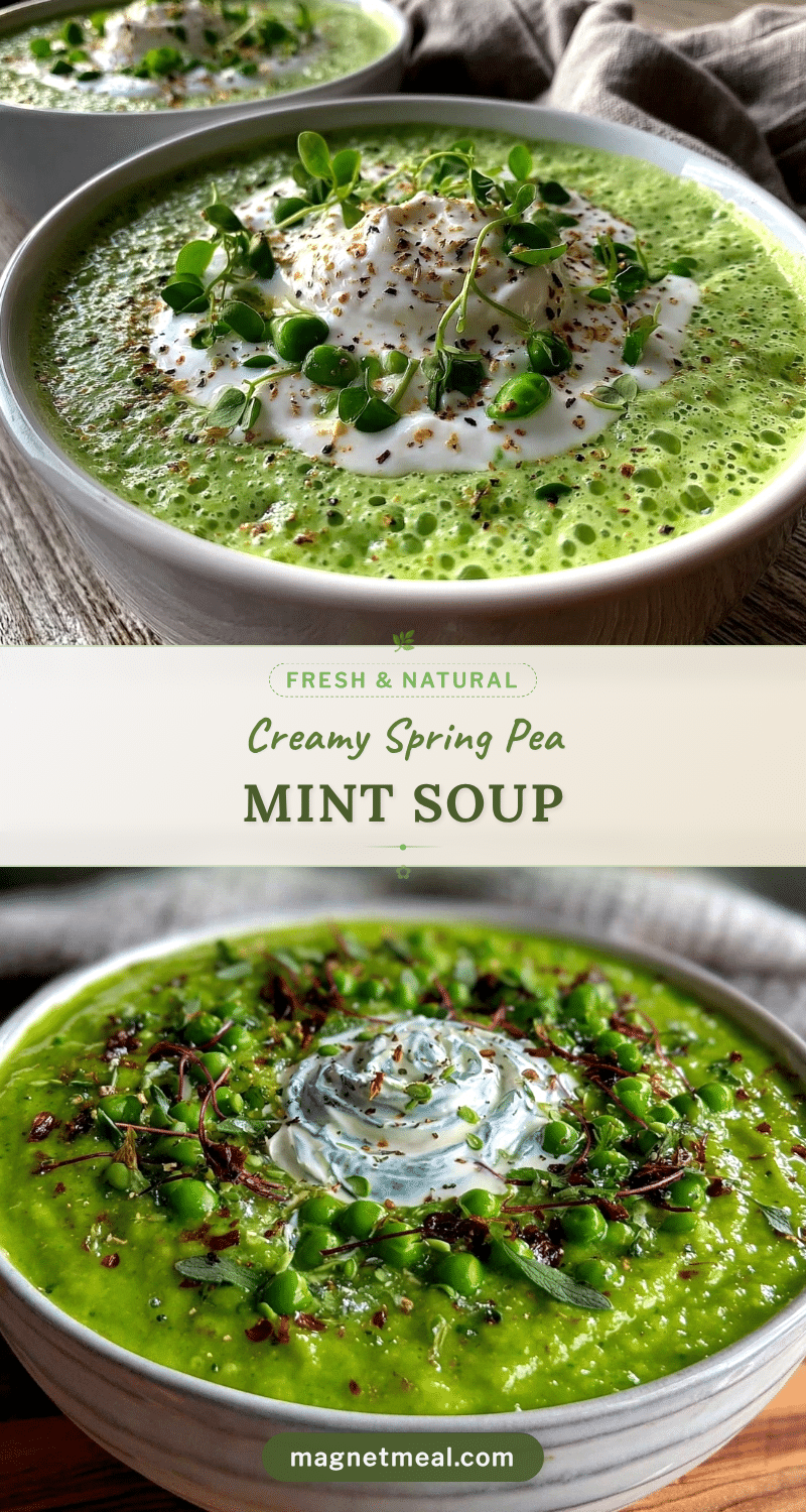 fresh spring pea and mint chilled soup recipe