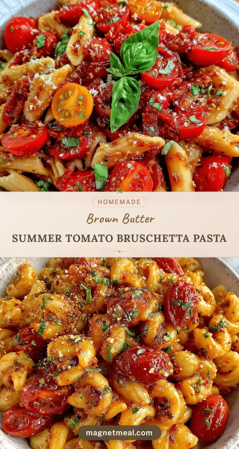 fresh summer tomato bruschetta pasta recipe