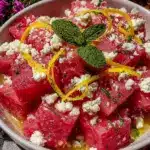 fresh watermelon feta salad - featured image