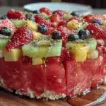 fresh watermelon pizza recipe - featured image