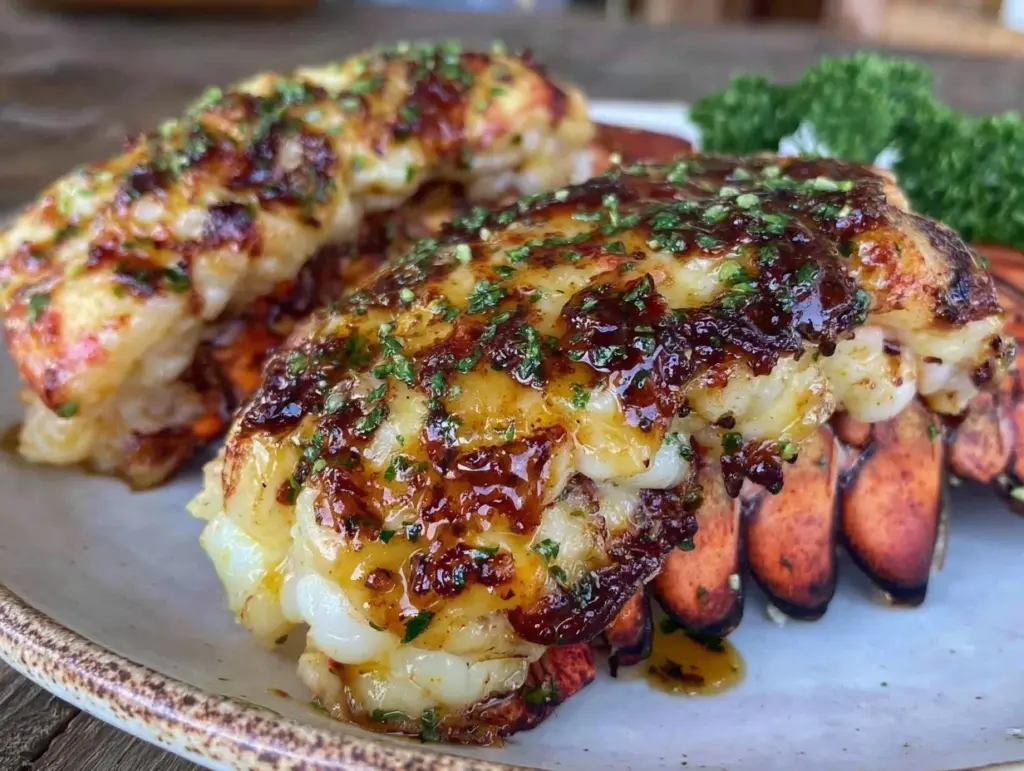 garlic butter grilled lobster tails - featured image